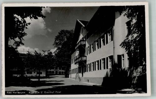 83670 W8173 Bad Heilbrunn Foto AK Gasthaus Post Kurhaus