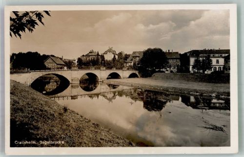 74564 W7180 Crailsheim Foto AK Jagstbrücke