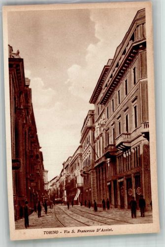 10100 Torino Turin Foto AK Via S. Francesco d´Assisi