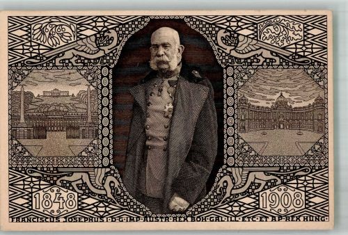 Wien 1. Bezirk, Innere Stadt Kaiser Franz Joseph 1848- 1908 Jubiläums-Karte Kaiser Franz Josef I. Sonderstempel