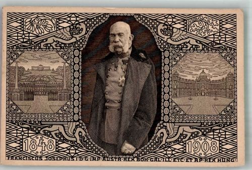 Wien 1. Bezirk, Innere Stadt Kaiser Franz Joseph 1848- 1908 Jubiläums-Karte Kaiser Franz Josef I. 1908 Foto AK