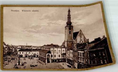 Prostejov Proßnitz Gebrauchsspuren Kirche Wilsinovo namesti Scan verzogen