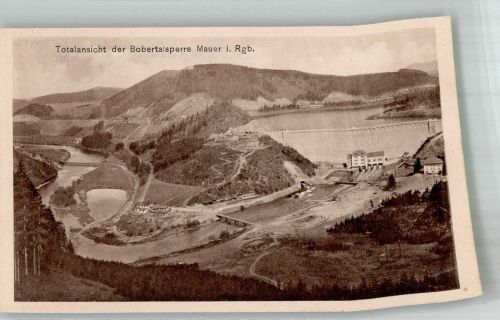 Mauer Pilchowice Foto AK Bobertalsperree Scan verzogen