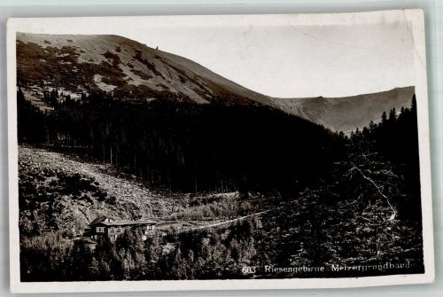 Melzergrundbaude Foto AK Riesengebirge