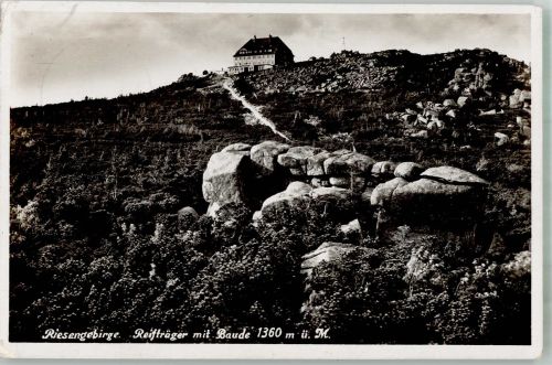 Reifträgerbaude 1937 Foto AK Hüttenstempel
