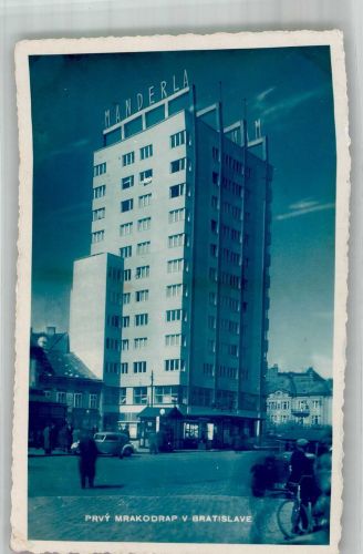 Bratislava Pozsony 1936 Foto AK Auto Hochhaus