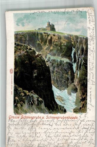 Schneegruben Baude 1900 Foto AK Große Schneegrube