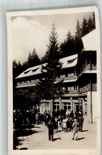 Strbske Pleso Tschirmer See 1951 Foto AK Gasthaus