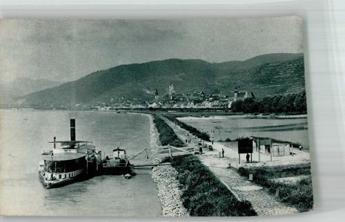 3500 Stein an der Donau 1914 Foto AK Anlegeplatz Dampfschiff