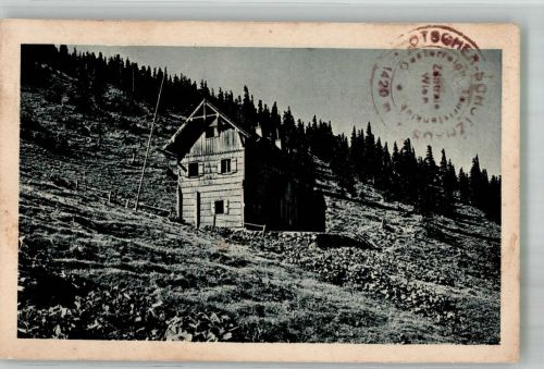 Ötscher Schutzhaus Foto AK Hüttenstempel