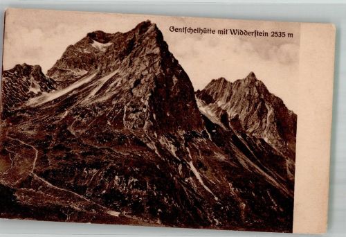 6767 Warth Foto AK Gasthaus Gentschelhütte Widderstein