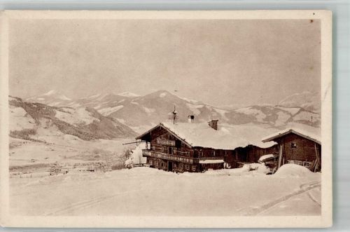 2812 Stang 1929 Winter Hüttenstempel Stanger Alm