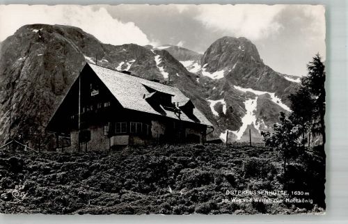Ostpreußenhütte 1959 Foto AK Hüttenstempel
