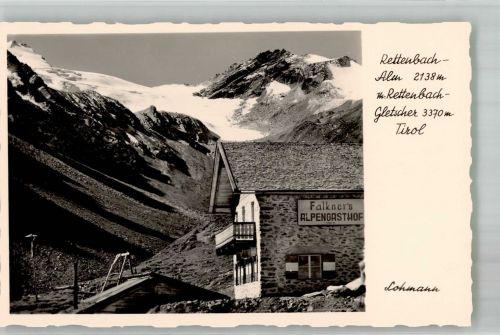 6450 Sölden Foto AK Alpen- Gasthaus Rettenbach-Alm