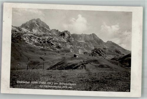 Biberacher Hütte 1944 Foto AK Hüttenstempel