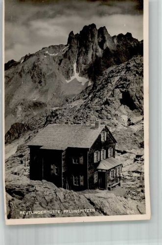 Neue Reutlinger Hütte Foto AK Hüttenstempel
