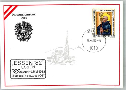 1010 Wien 1. Bezirk, Innere Stadt Ganzsache Österreichische Post Essen 82 Ersttagsbrief