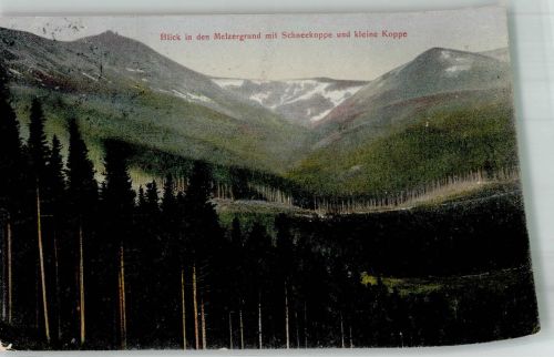 Brückenberg Karpacz Gorny 1910 Foto AK Melzergrund Schneekoppe Kleine Koppe