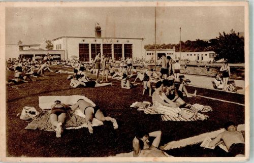 Pistyan Piestany 1946 Foto AK Schwimmbad Eva