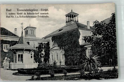 Trencsenteplic Trentschin-Teplitz 1920 Foto AK Schwefelwasser-Trinkhalle