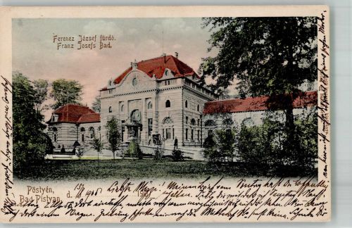 Pistyan Piestany 1908 Foto AK Franz Josef Bad