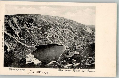 Teichbaude 1903 Foto AK Der Kleine Teich