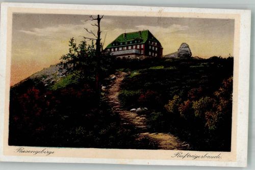 Reifträgerbaude Foto AK Gasthaus