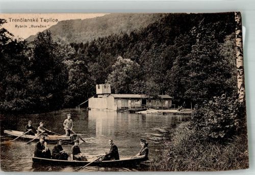 Trencsenteplic Trentschin-Teplitz 1910 Foto AK Fischerei