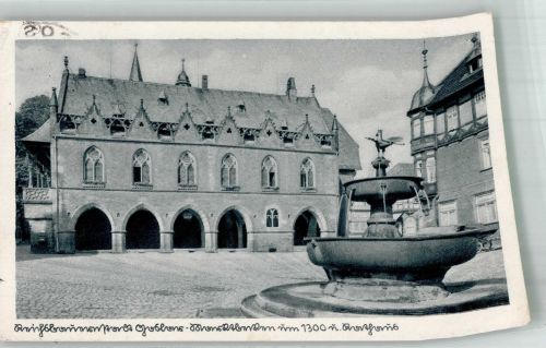 Jablonec n. Nisou Gablonz Neiße 1942 Foto AK Denkmal Marktbrunnen Rathaus