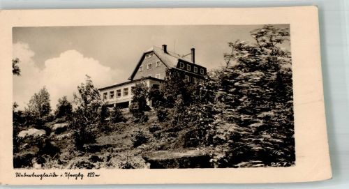 Bedrichov Friedrichswald 1944 Foto AK Gasthaus Webergergbaude