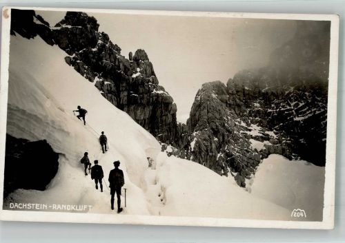 Dachstein Gebirge 1930 Winter Randkluft Bergsteiger