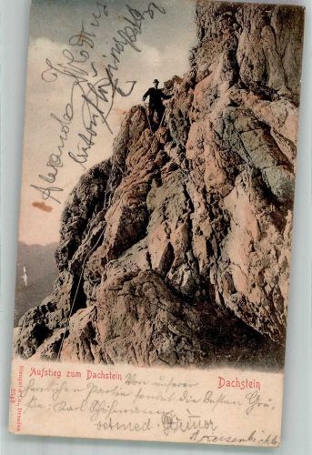 Dachstein Gebirge 1901 Foto AK Bergsteiger Dachsteinaufstieg