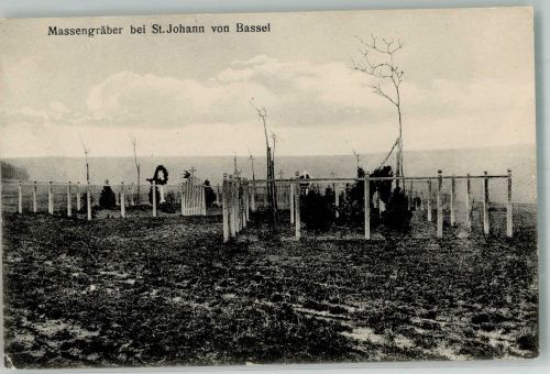 57930 Saint-Jean-de-Bassel Foto AK Massengräber bei St. Johann von Bassel Feldpost