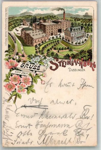 72144 W7409 Dußlingen 1898 Lithographie DieSteinlachburg