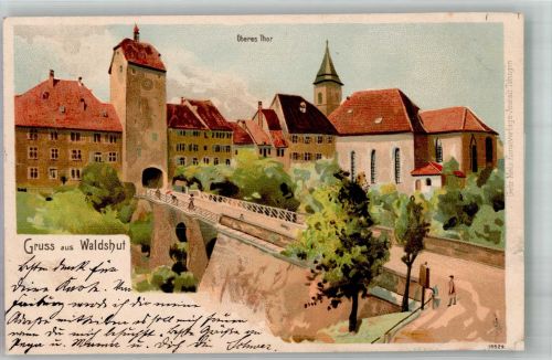 79761 W7890 Waldshut 1901 Lithographie Oberes Tor