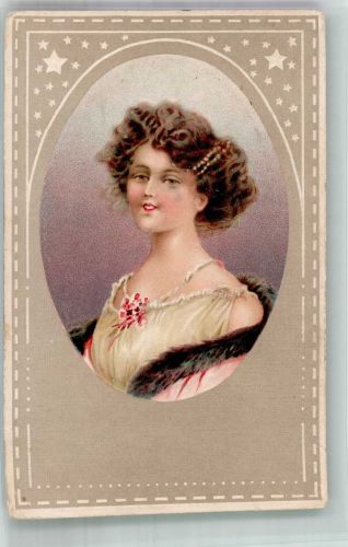 Prägedruck Frau 1917 Gebrauchsspuren
