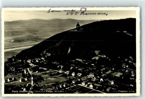 Porta Westfalica 1930 - 1940 fliegeraufnahme