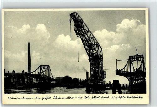 Wilhelmshaven Schwimmkran, Drehbrücke