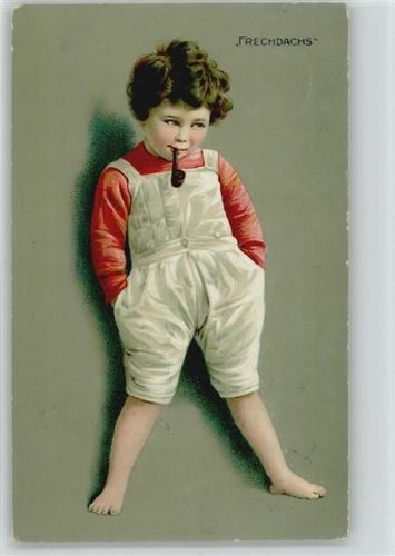 Kind raucht Pfeife Zigarette 1916