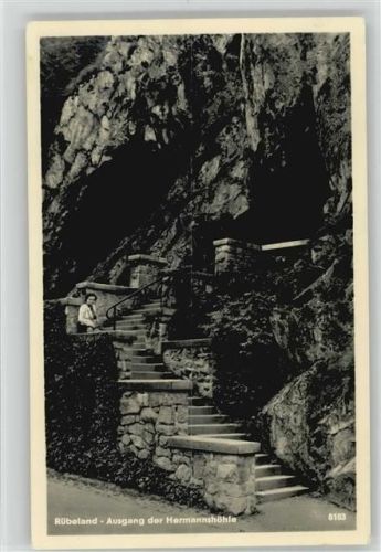 38875 O3703 Elbingerode (Harz) 1954 - Hermanshöhle Tropfsteinhöhle Ausgang Foto AK