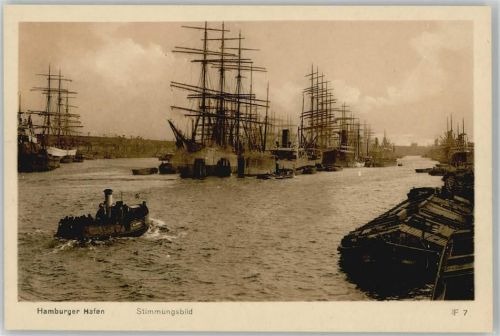 Hamburger Hafen, Serie F 7 - Segelschiffe , Schuten, Barkassen Knackstedt+Näther