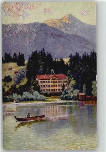 82418 W8110 Seehausen a. Staffelsee Künstlerkarte Staffelsee Kurhotel, Ottmar Zieher Nr. 10615
