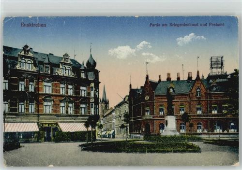 Euskirchen Kriegerkenkmal Postamt Hotel "Zur Post"