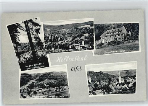53940 W5374 Hellenthal , Eifel - Jugendherberge Olef-Talsperre Schwimmbad Campingplatz