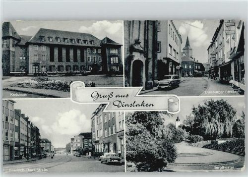 46535 W4220 Dinslaken - Kreishaus Burgtheater Duisburger Strasse Friedrich-Ebert-Strasse