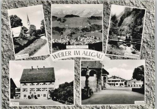 87538 W8975 Weiler i Allgäu - Hausbachklamm Rathaus Kirchplatz