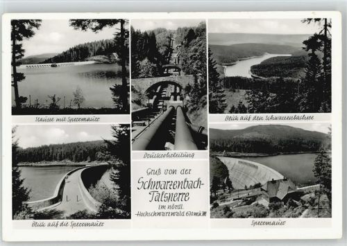 Schwarzenbach Stausee Sperrmauer Druckrohrleitung Schwarzenbachsee Talsperre