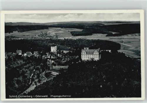 64405 W6101 Lichtenberg , Odenw - Schloß Luftaufnahme