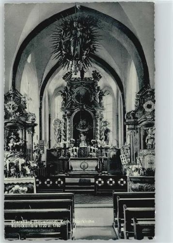 59872 W5778 Eversberg , Kr Meschede - Kath. Pfarrkirche Barockaltare 1720 u. 1760 Innenaufnahme