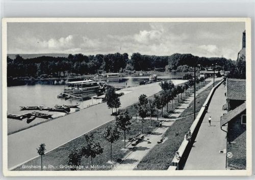 65462 W6095 Ginsheim-Gustavsburg - Motorboot-Landeplatz